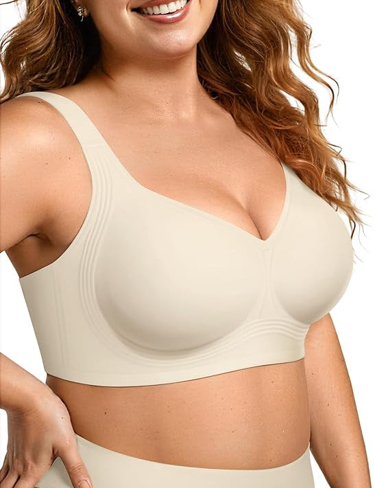 Womens Wireless Jelly Comfort Bra Full Supportive