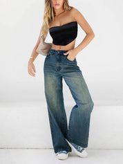 Comfort-Flex Wide Leg Jeans