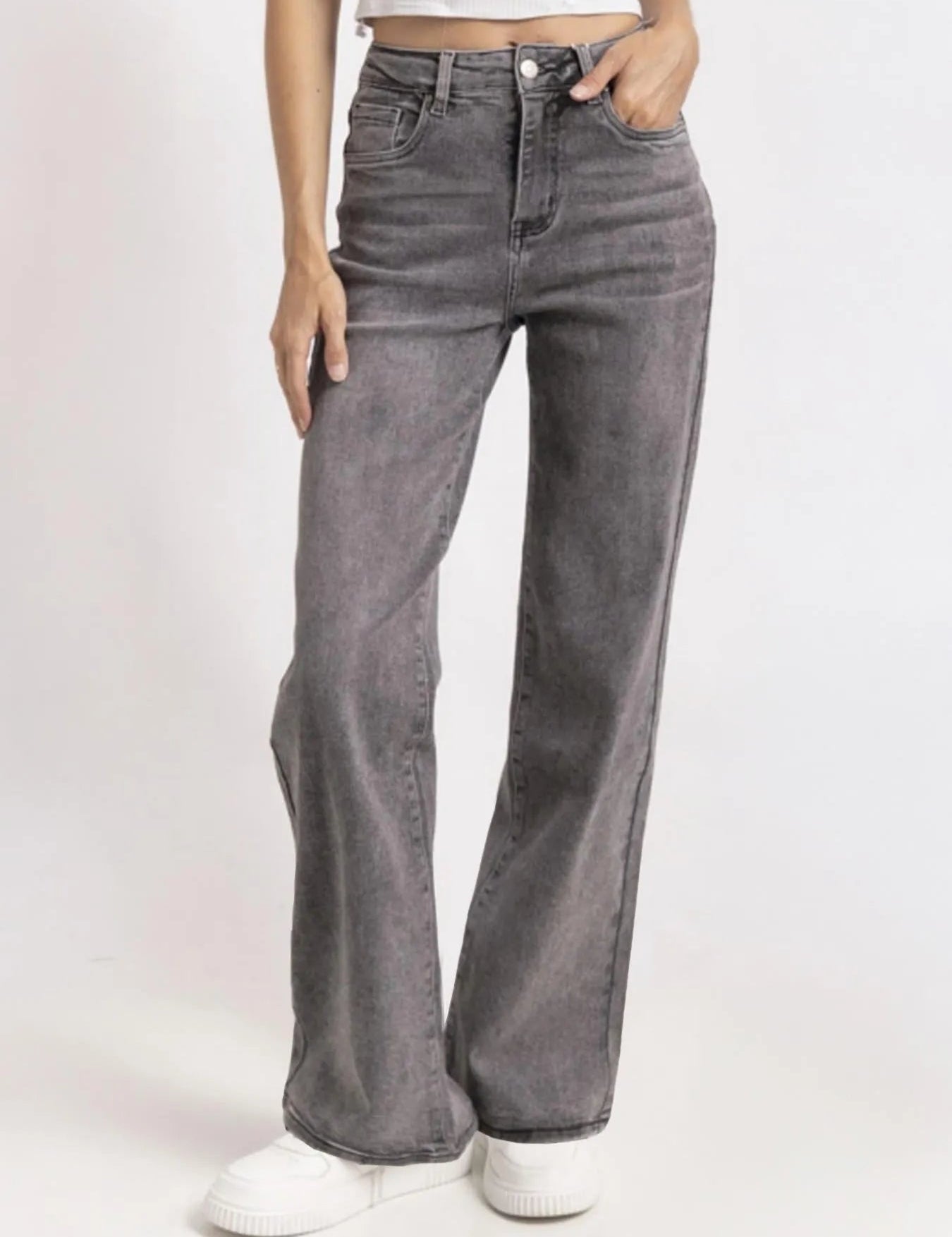 Comfort-Flex Wide Leg Denim Jeans