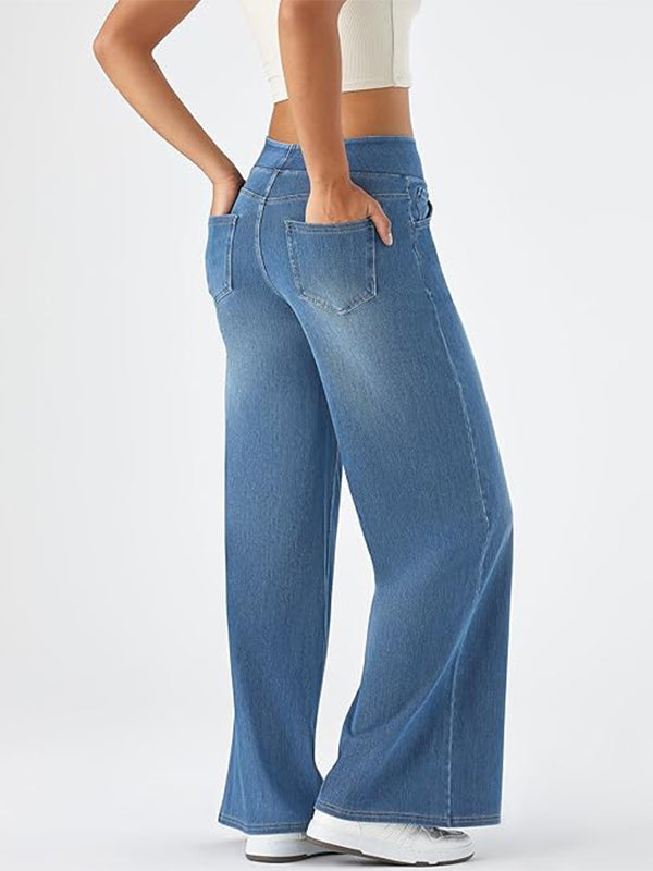 High Waisted Stretchy Denim Pants